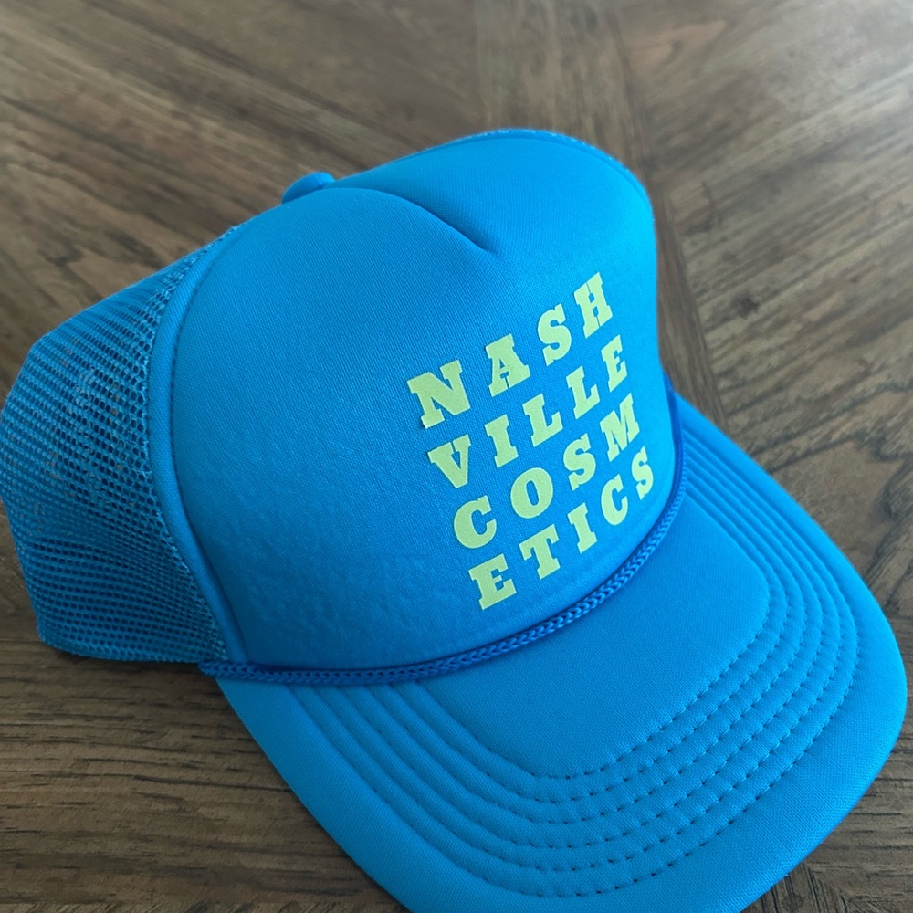 Blue Nashville Cosmetics Trucker Hat
